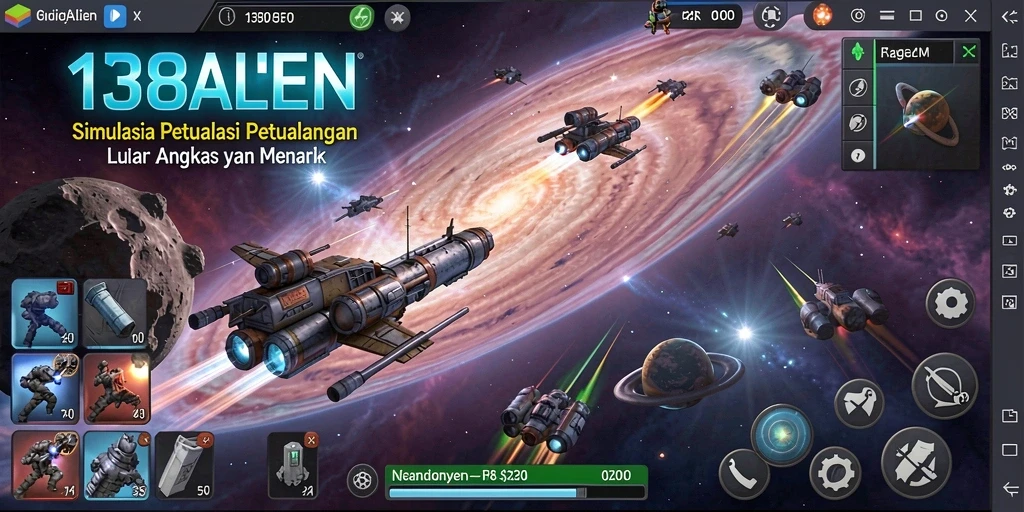 Tampilan gameplay yang menarik dari 138ALIEN dengan eksplorasi luar angkasa.