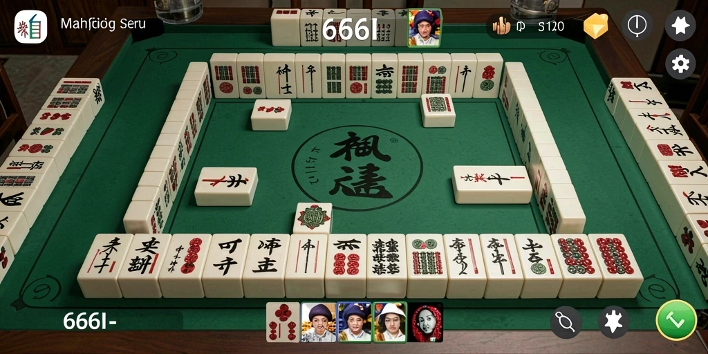 Screenshot gameplay <strong>666I</strong> yang menunjukkan tantangan Mahjong yang menarik.