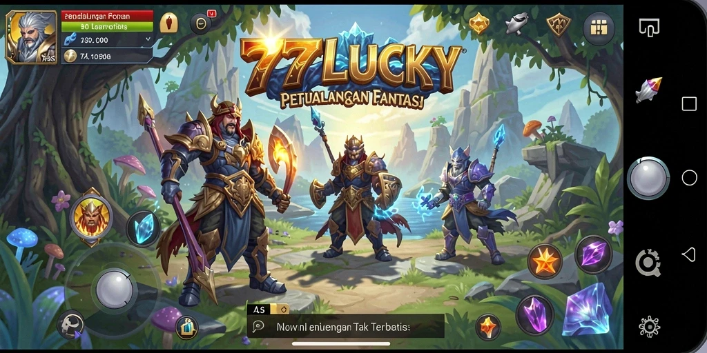 Screenshot dari gameplay 777LUCKY yang menunjukkan pertarungan epik.