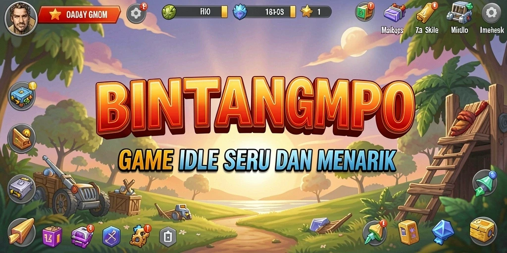Screenshot utama BINTANGMPO yang menunjukkan gameplay Idle yang menarik.