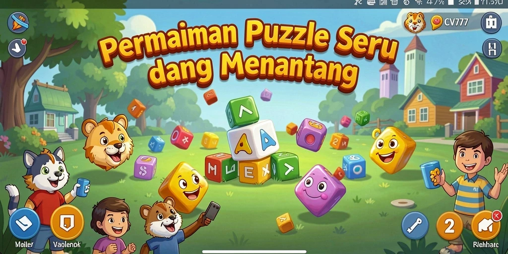 Tangkapan layar utama CV777 menampilkan gameplay Puzzle yang menarik dan menantang.