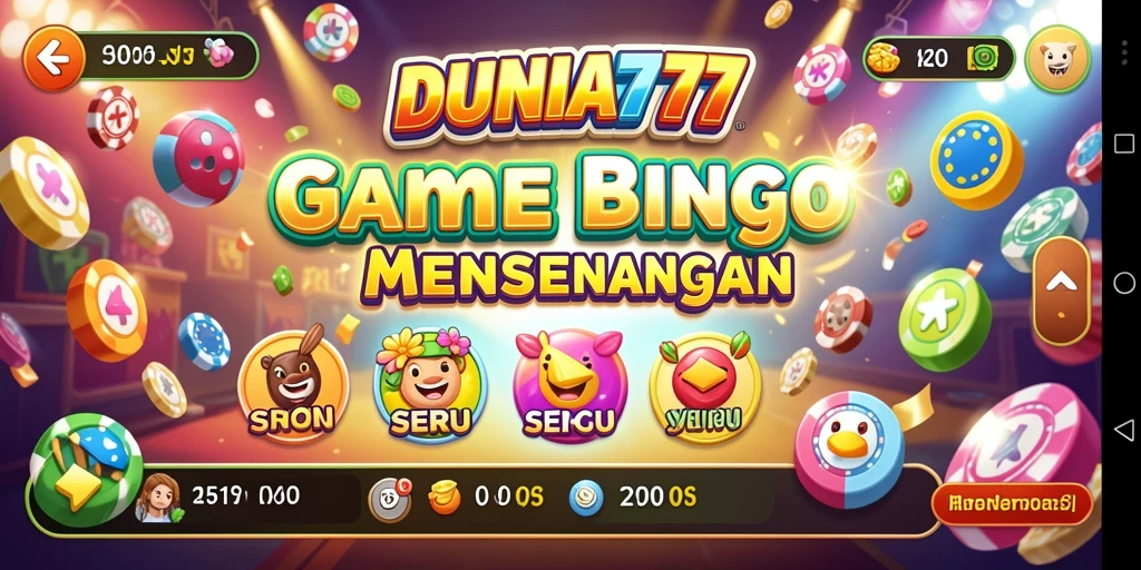 Tampilan gameplay Bingo di DUNIA777 yang menarik dan interaktif.
