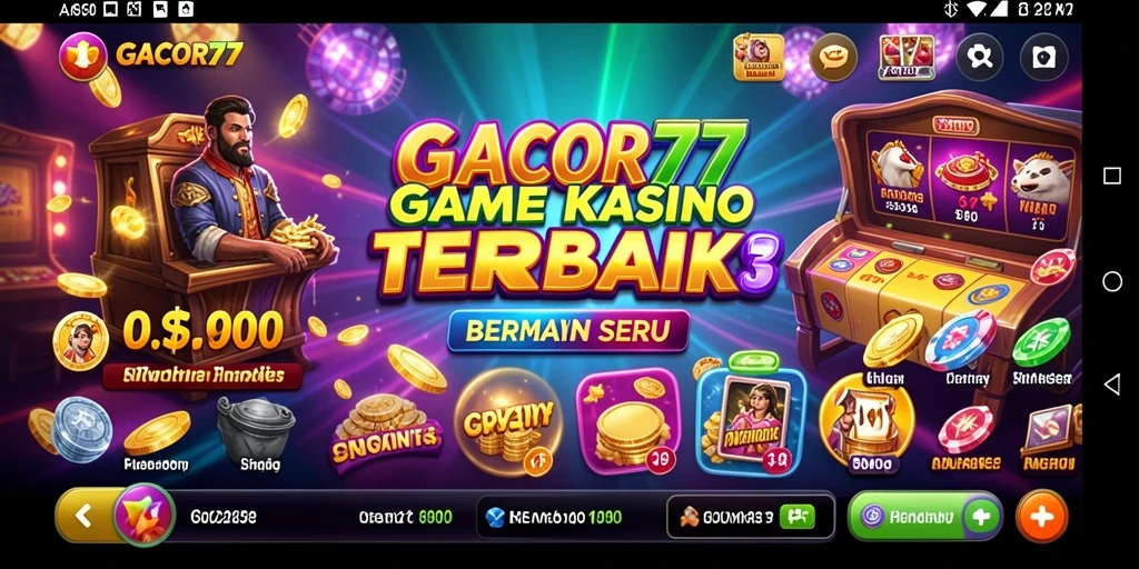 Screenshot gameplay GACOR77 menampilkan keseruan taruhan Kasino.