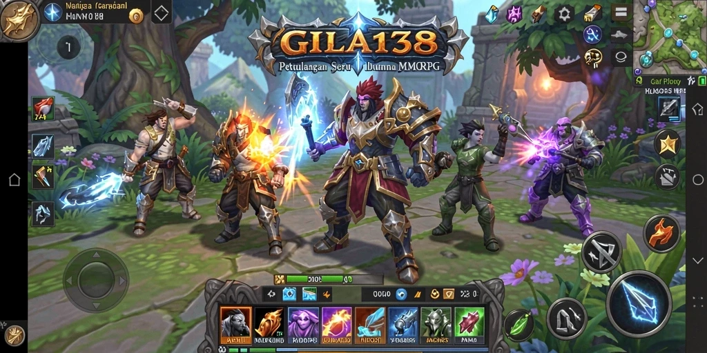 Screenshot GILA138 menampilkan aksi seru dalam permainan MMORPG.