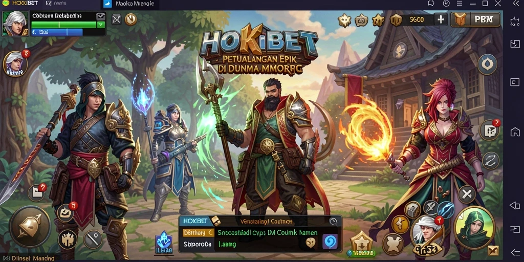 Tampilan gameplay HOKIBET yang menakjubkan dalam pertempuran MMORPG.