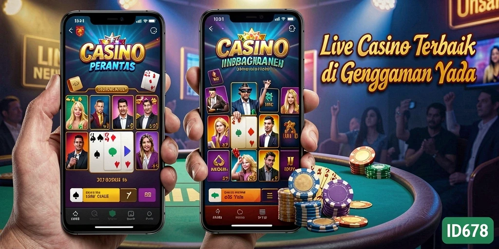 Gameplay langsung ID678 dengan dealer profesional dan suasana kasino yang otentik.