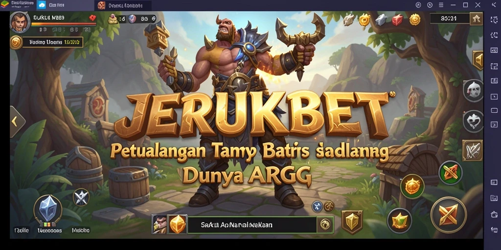 Tampilan gameplay menarik di dunia JERUKBET dengan karakter dan monster yang beragam.
