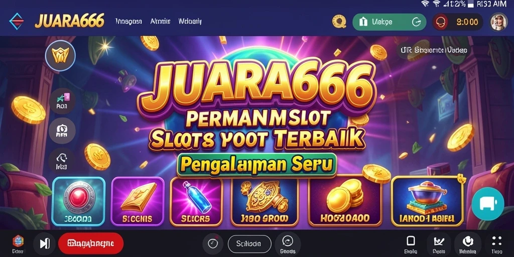 Tampilan gameplay JUARA666 dengan fitur slot yang menarik dan menghibur.