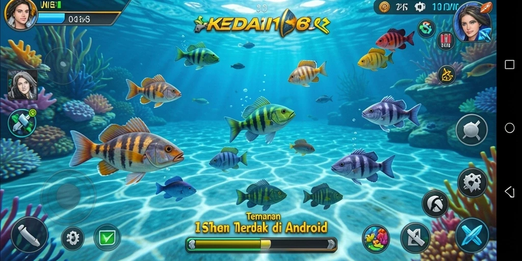 Gameplay KEDAI168 yang menegangkan dengan banyak ikan untuk ditembak.