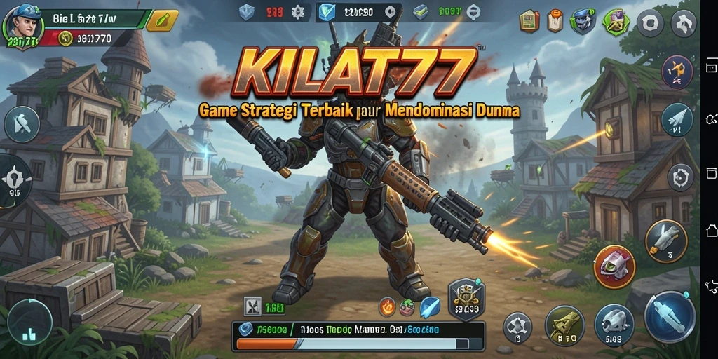 Tampilan gameplay SLG yang epik dan menegangkan di KILAT77.