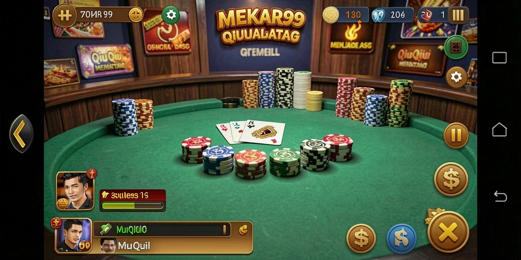 Tampilan gameplay QiuQiu yang seru di MEKAR99.