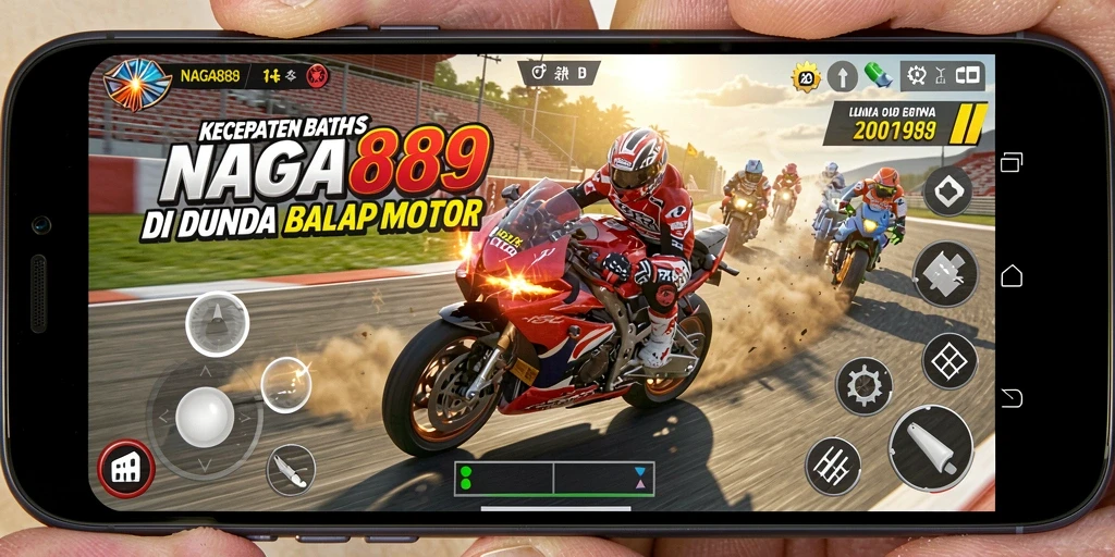 Tampilan gameplay NAGA889 yang menggugah adrenalin balap motor.