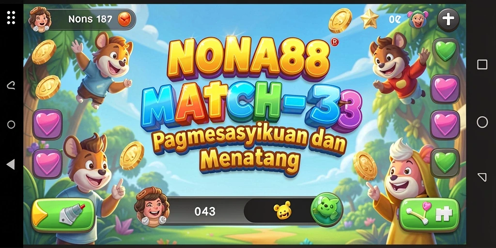 Tampilan menarik dari gameplay NONA88 dengan tantangan Match-3 yang seru.