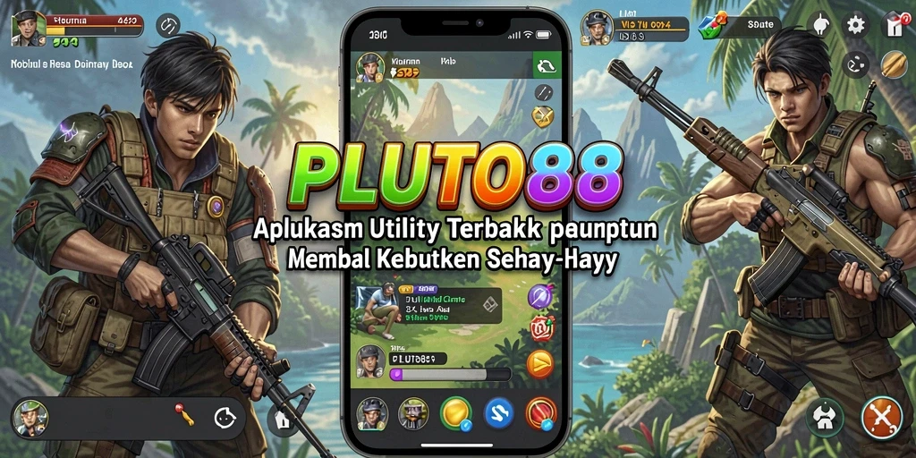Tampilan antarmuka utama aplikasi PLUTO88 yang menarik dan fungsional.