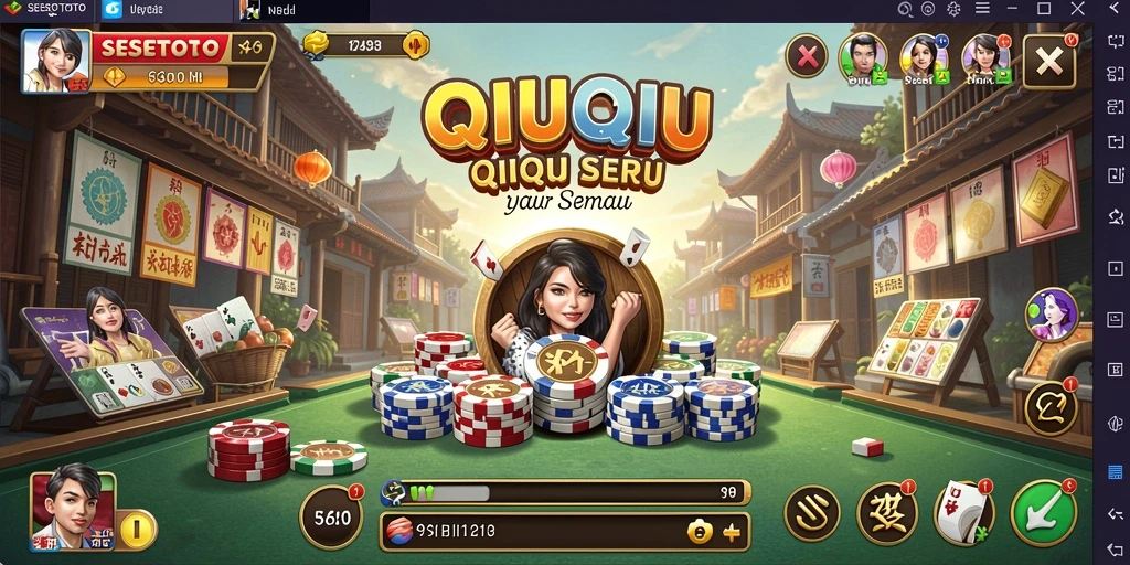 Tampilan gameplay QiuQiu yang mendebarkan dan interaktif.