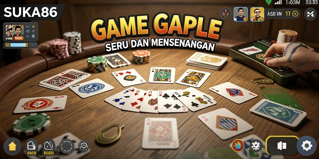 Tampilan gameplay menarik dari game Gaple SUKA86.