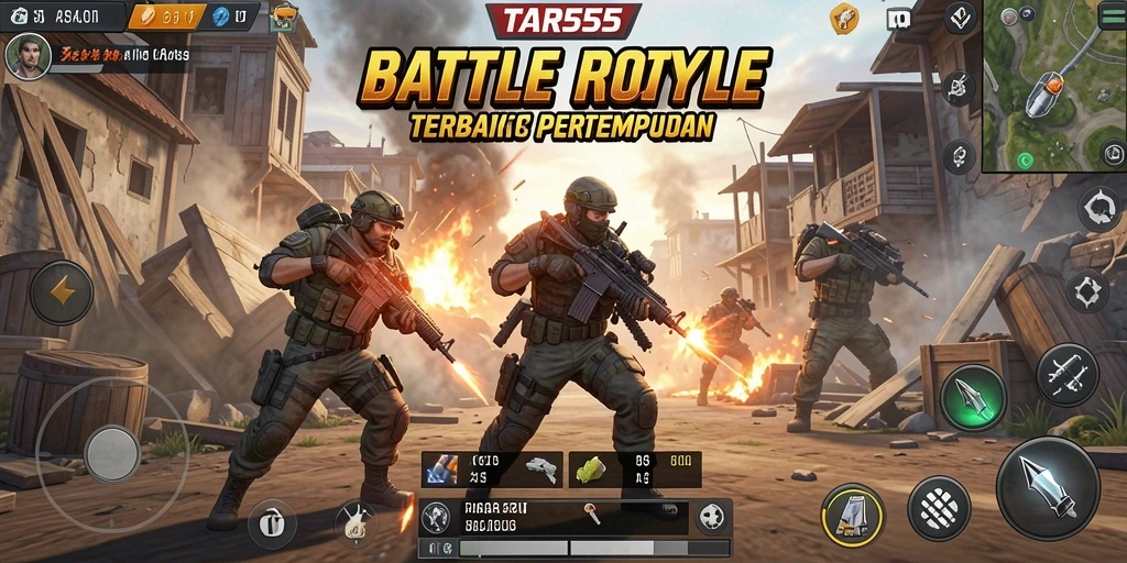 Gameplay mendebarkan di TAR555 dengan aksi pertarungan yang intens.