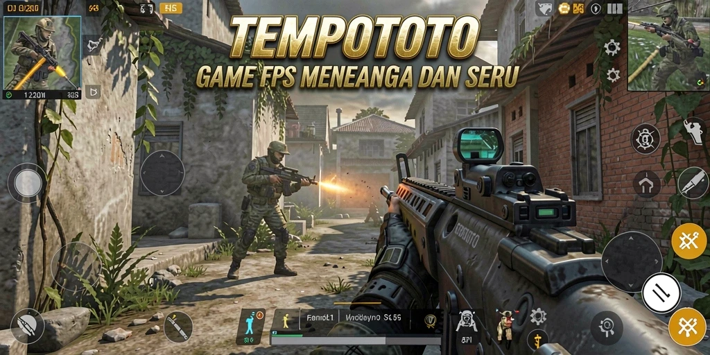 Gambar menunjukkan aksi seru dalam permainan TEMPOTOTO.