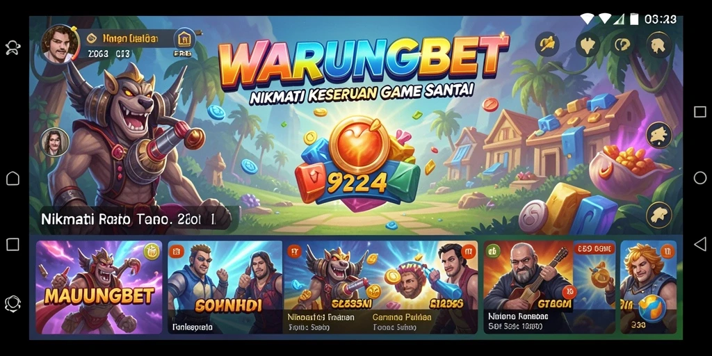 Tampilan gameplay menarik dari WARUNGBET yang penuh warna.
