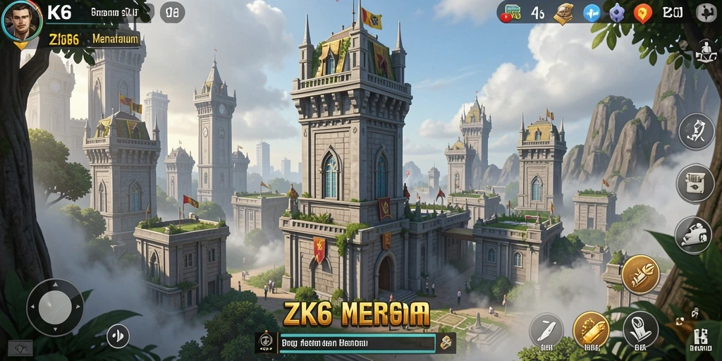Gameplay seru ZK6 dengan menara pertahanan yang strategis.